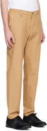 BOSS Beige Slim-Fit Trousers