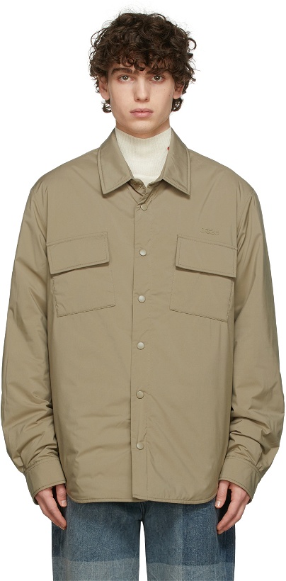 Photo: 032c Taupe Padded Button Up Shirt