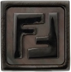 Fendi Black Mono Square FF Earring