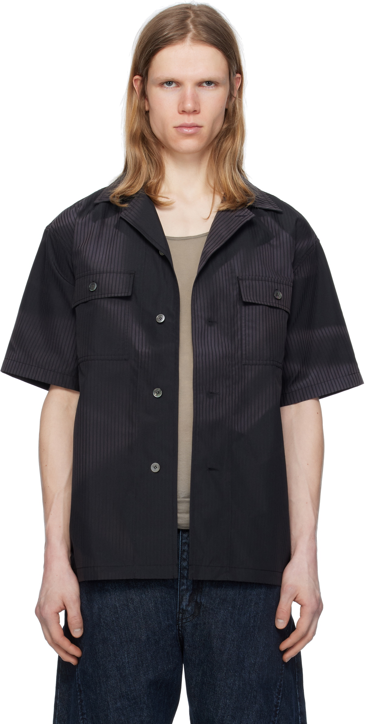 JiyongKim Black Sun-Bleached T-Shirt JiyongKim