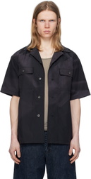 JiyongKim Black Sun-Bleached Tailored Collar Shirt
