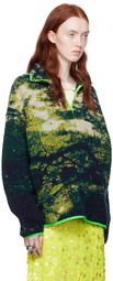 Conner Ives Green Zip Sweater