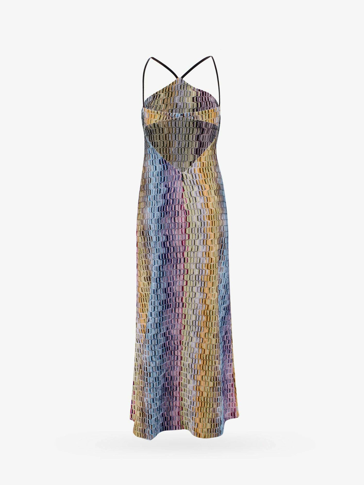 ワンピース MISSONI Woman Dress Multicolor DS25SG1UBR00ZW S6142 Zigzag one-shoulder beach dress in multicoloured - Missoni