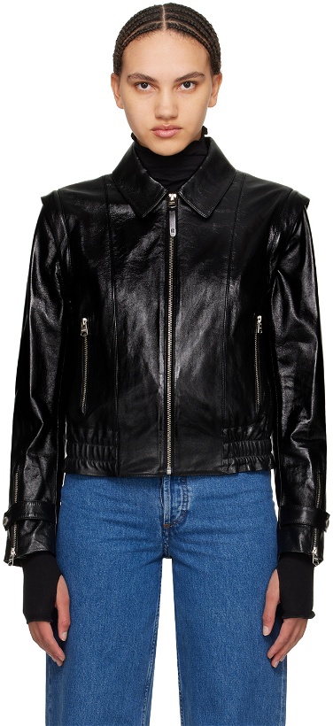 Photo: MACKAGE Black Amoree Leather Jacket