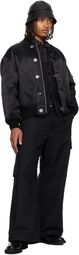 Comme des Garçons Homme Black Double Twill Bomber Jacket