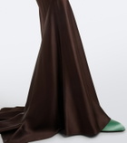 Max Mara Open-back satin maxi dress