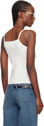 Courrèges Off-White Contrast Tank Top