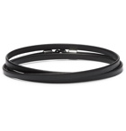 Miansai - Nexus Leather and Sterling Silver Wrap Bracelet - Black