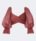 Zimmermann Pleated cropped top