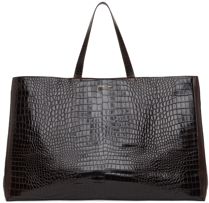 Peter Do Brown Medea Edition Croc Everyday Tote Peter Do