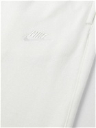 Nike - Sportswear Club Slim-Fit Logo-Embroidered Cotton-Blend Jersey Sweatpants - White