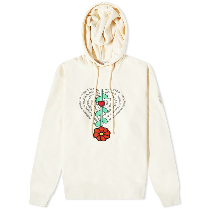 Photo: Moncler Men's Genius x JW Anderson Flower Hoody in Off White