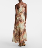 Marant Etoile Printed cotton midi dress