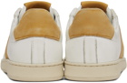 Rhude White & Yellow Court Sneakers