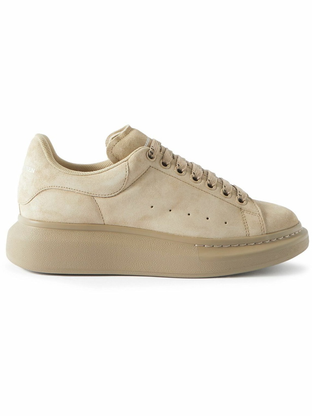 Photo: Alexander McQueen - Exaggerated-Sole Suede Sneakers - Neutrals