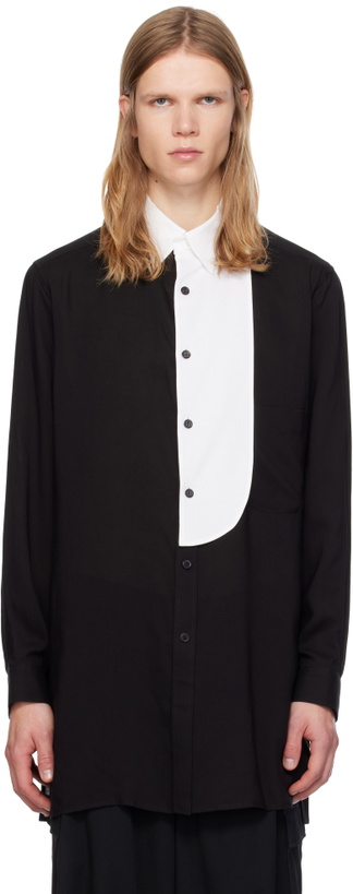 Photo: Y's For Men Black Front Patch Shirt