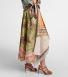 Alémais Alberta scarf-detail silk twill midi dress