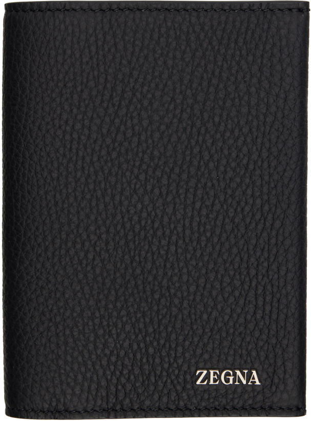 Photo: ZEGNA Black Hardware Passport Holder