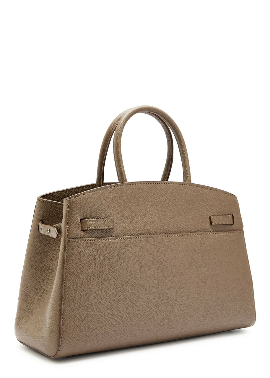 Demellier The Hudson Midi Grained Leather top Handle bag - Taupe - One Size