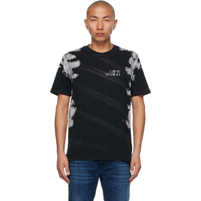 Photo: Diesel Black T-Jubind-Slits-A3 T-Shirt