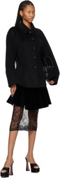 Róhe Black Double-Faced Sculptural Jacket