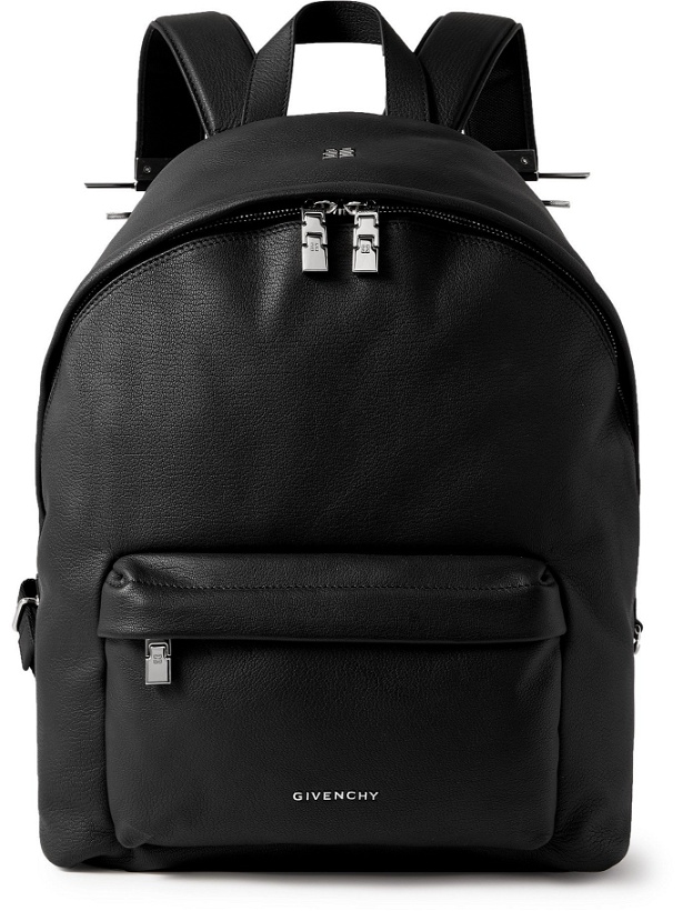 Photo: GIVENCHY - Embellished Full-Grain Leather Backpack - Black