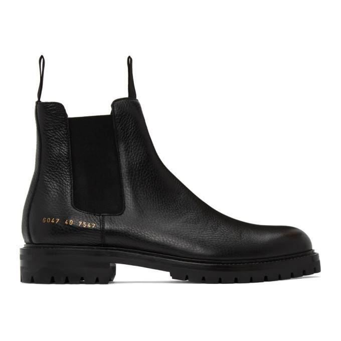 Photo: Common Projects Black Winter Chelsea Boots