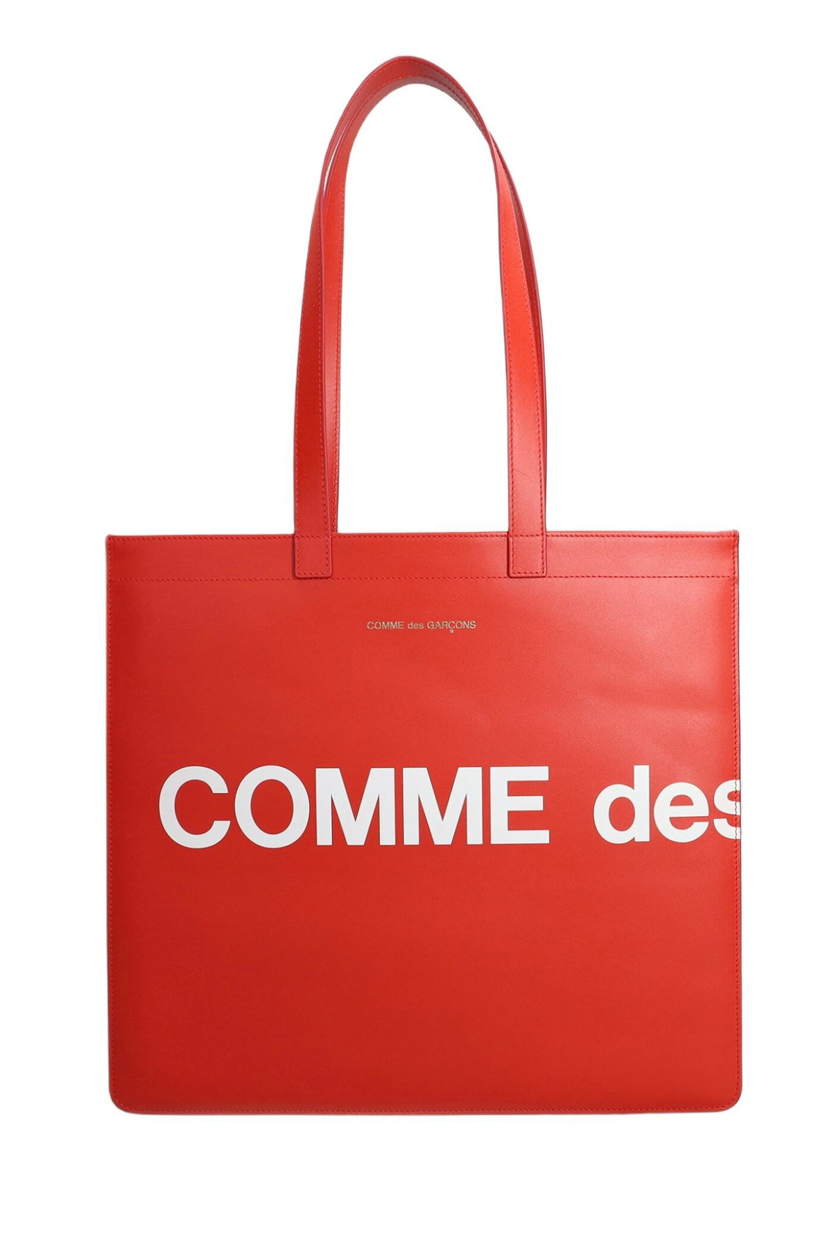 Comme des Garçons Wallet Tote In Red Leather