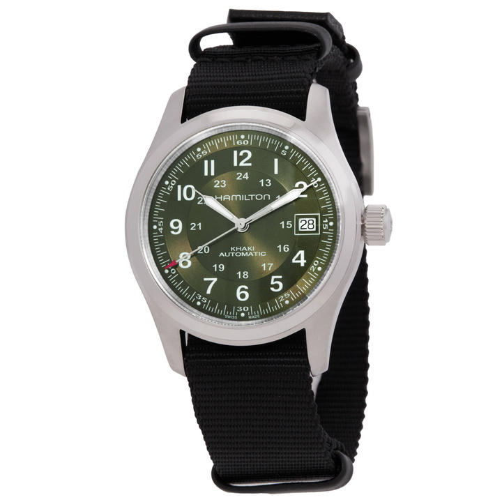 Photo: Hamilton Khaki Field Automatic Green Dial Mens Watch H70455960