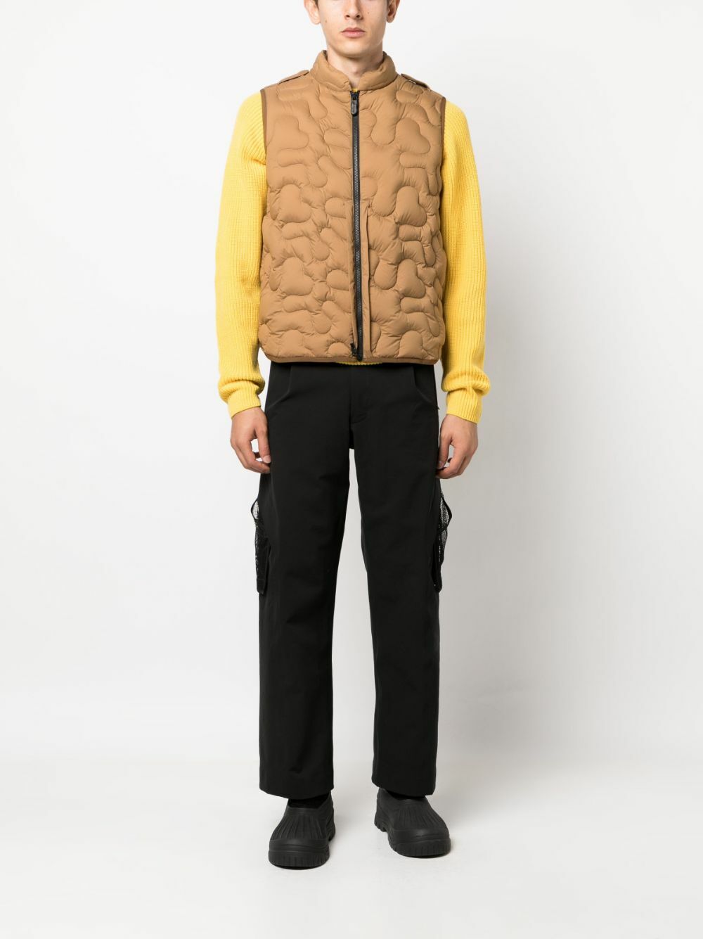 Moncler Genius X Salehe Bembury Brown Sierpinski Layered Gilet