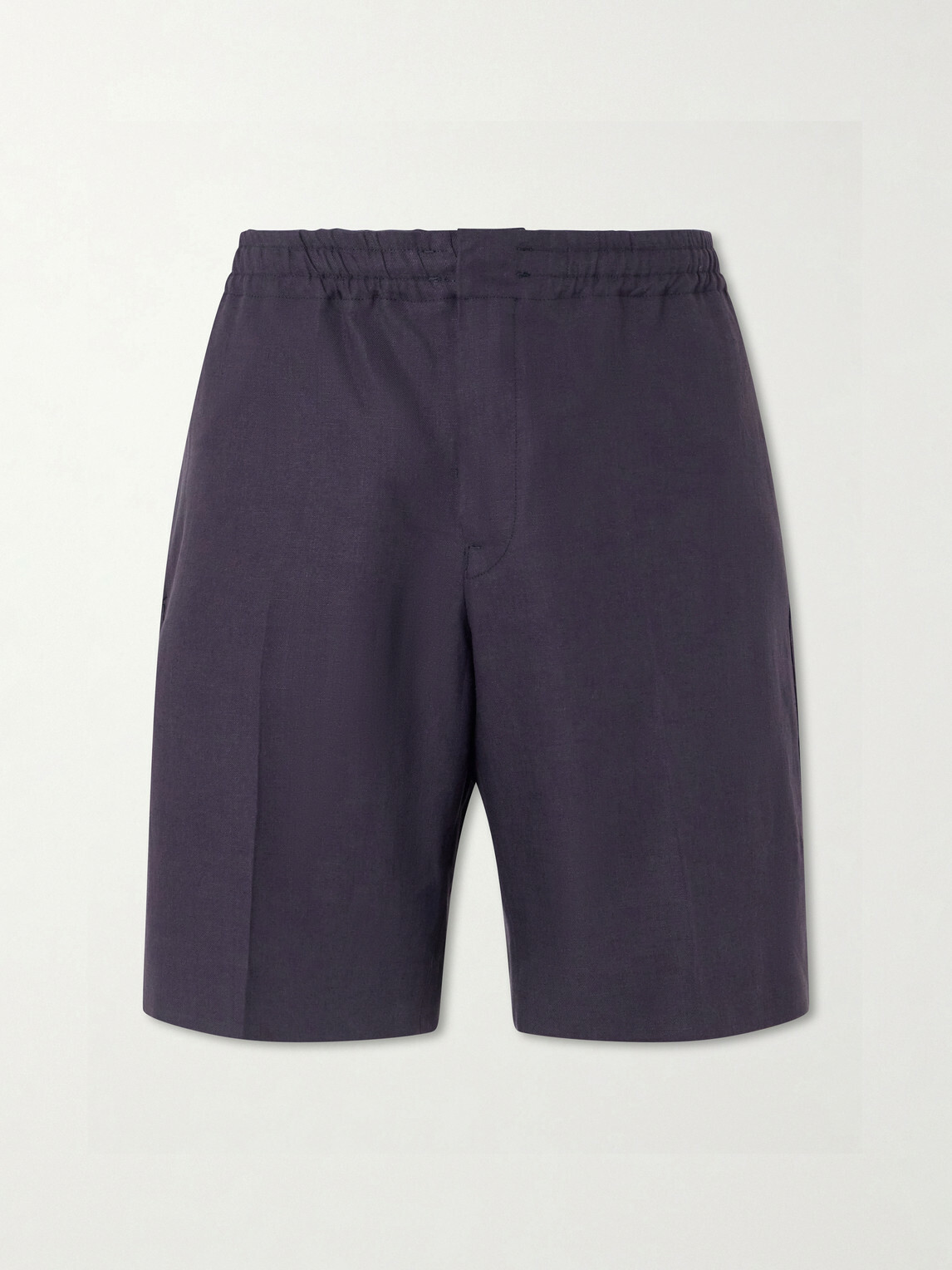 Zegna - Oasi Straight-Leg Linen Shorts - Blue