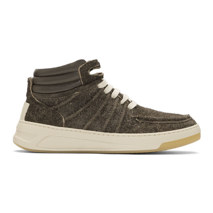 Acne Studios Grey Bartos Hairy Sneakers Acne Studios