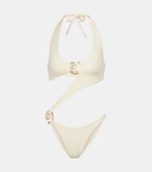 Same Halter Spiral cutout swimsuit