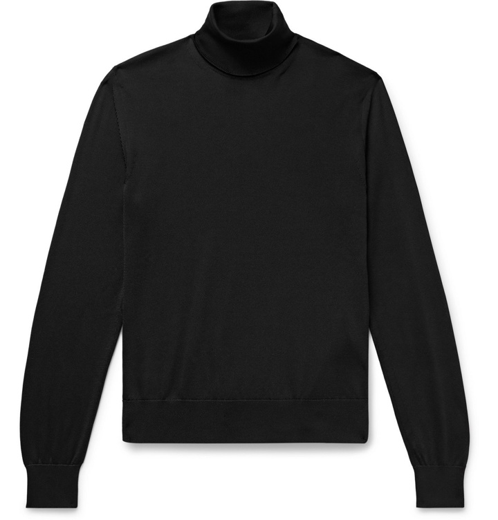Photo: TOM FORD - Slim-Fit Knitted Rollneck Sweater - Black