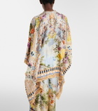 Camilla Embellished printed silk blouse