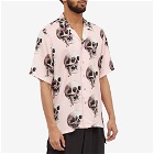 Endless Joy Men's Skulls Print Vacation Shirt in Pink
