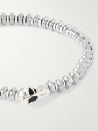 Mikia - Silver Hematite Beaded Bracelet - Silver