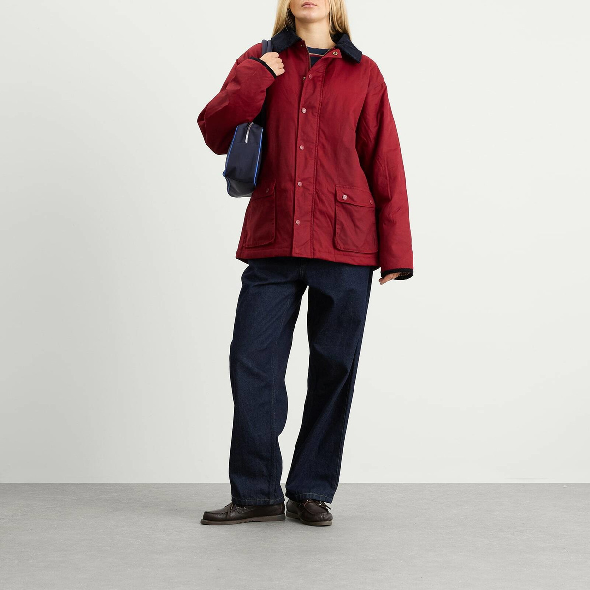 House Of Sunny Women's Wax Rain Jacket in Wine