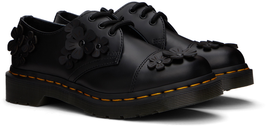 Dr. Martens Black 1461 Flower Appliqué Oxfords