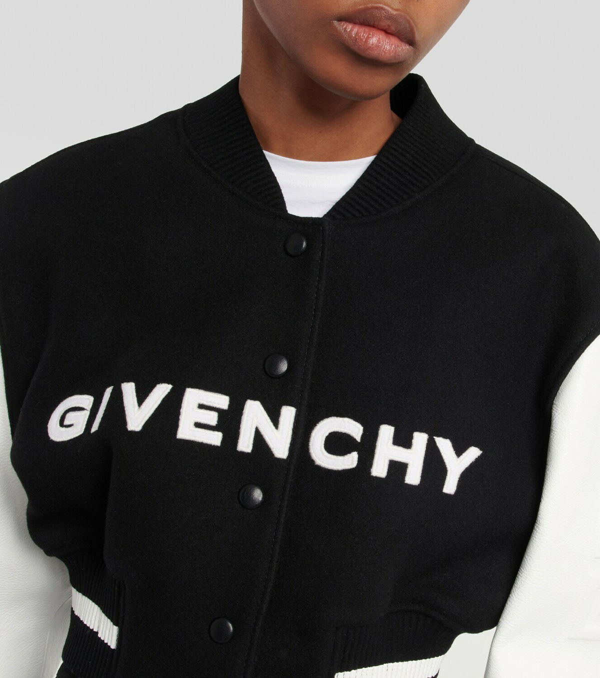 Givenchy - Logo cropped varsity jacket Givenchy