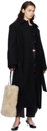 AMOMENTO Beige Faux-Fur Tote