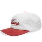 Sporty & Rich Men's Wellness Corduroy Cap in Strawberry/White