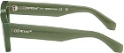 Off-White Green Manchester Sunglasses