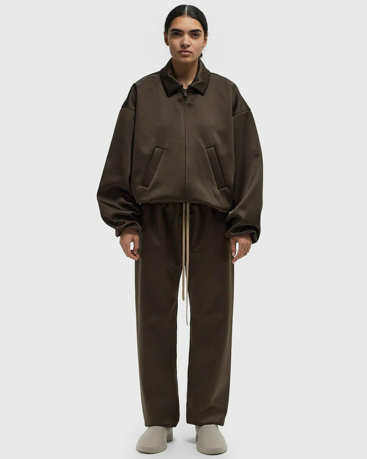 Fear of God Essentials SATIN NYLON BOMBER JACKET (UNFILLED