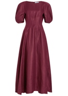 Gabriela Hearst Ranya Linen Maxi Dress Bordeaux