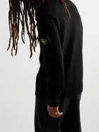 Stone Island - Logo-Appliquéd Wool-Blend Sweater - Black