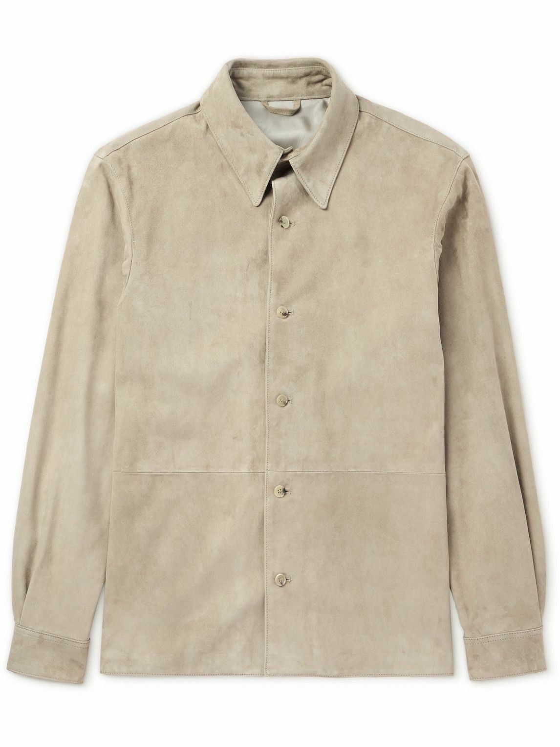 Saman Amel - Suede Shirt Jacket - Neutrals