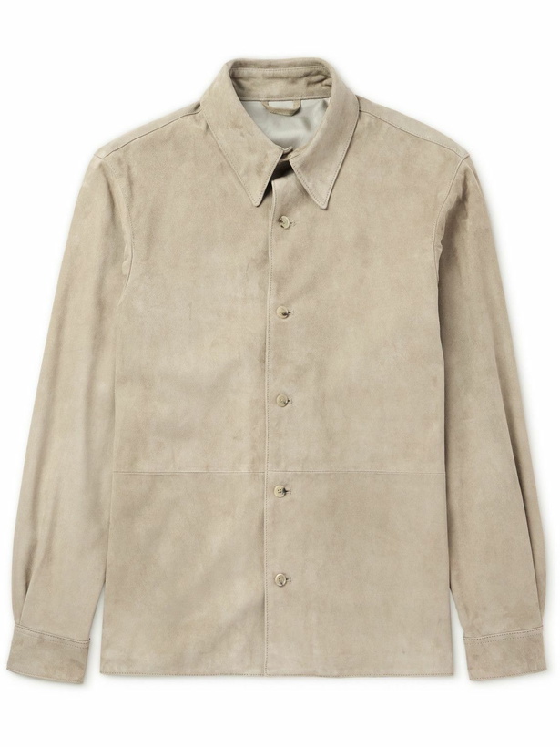 Photo: Saman Amel - Suede Shirt Jacket - Neutrals