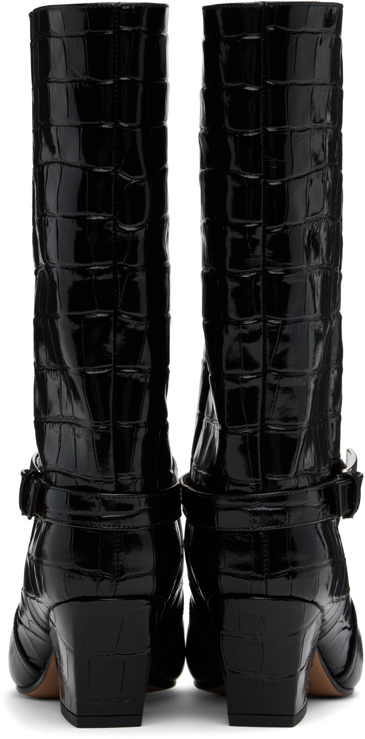 Paris Texas Black Jane Buckle Midcalf 60 Boots Paris Texas