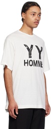 YOHJI YAMAMOTO Off-White Printed T-Shirt